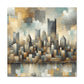 "Pittsburgh through Lavish Brocade" - Canvas