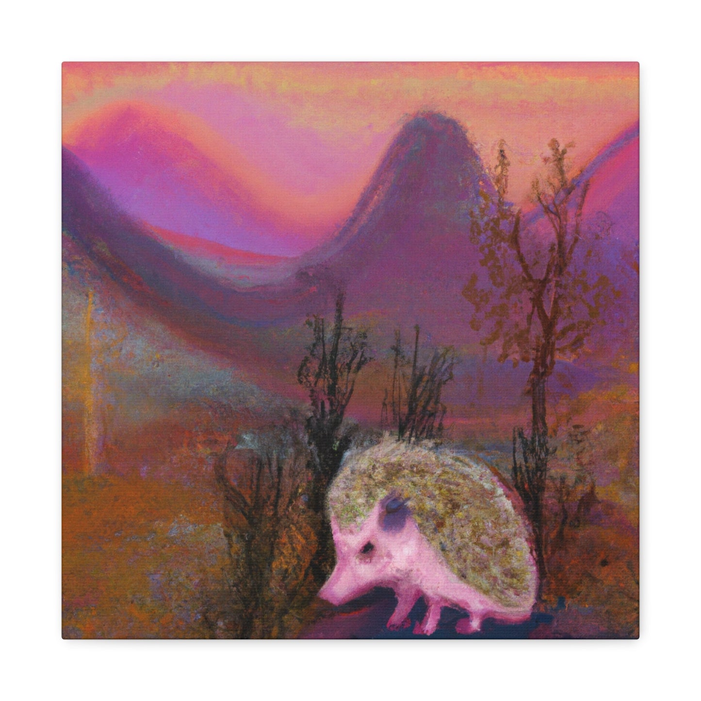 "Hedgehog in the Garden" - Canvas