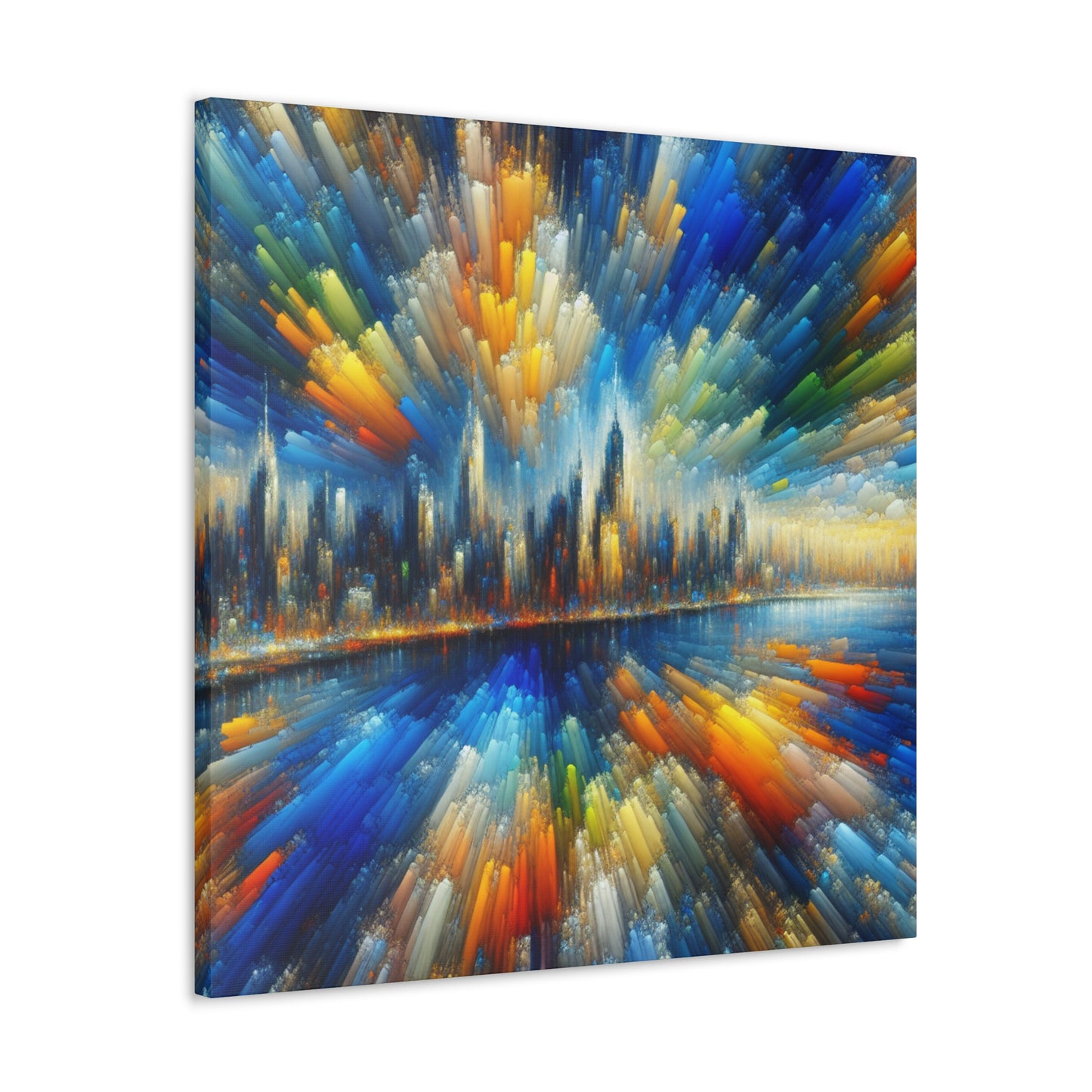 "Vibrant Metropolis Symphony" - Canvas