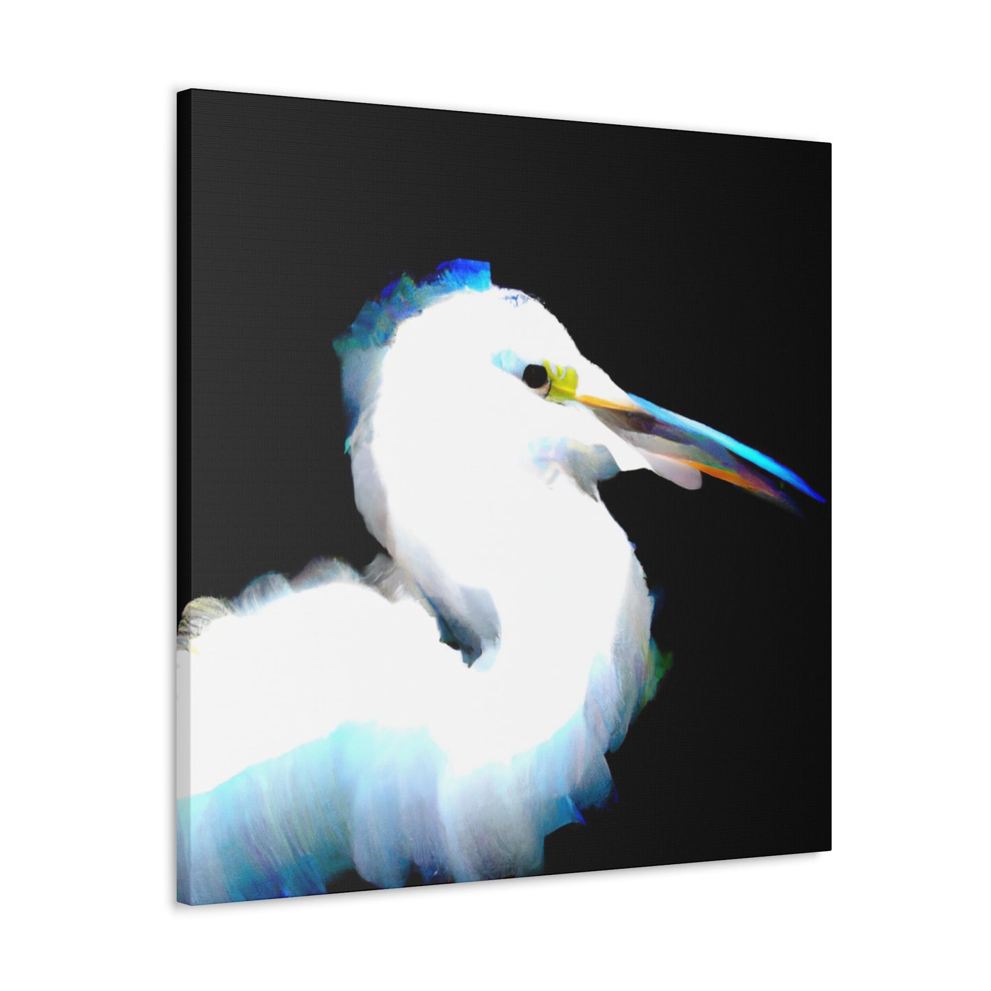 Snowy Egret Memory. - Canvas