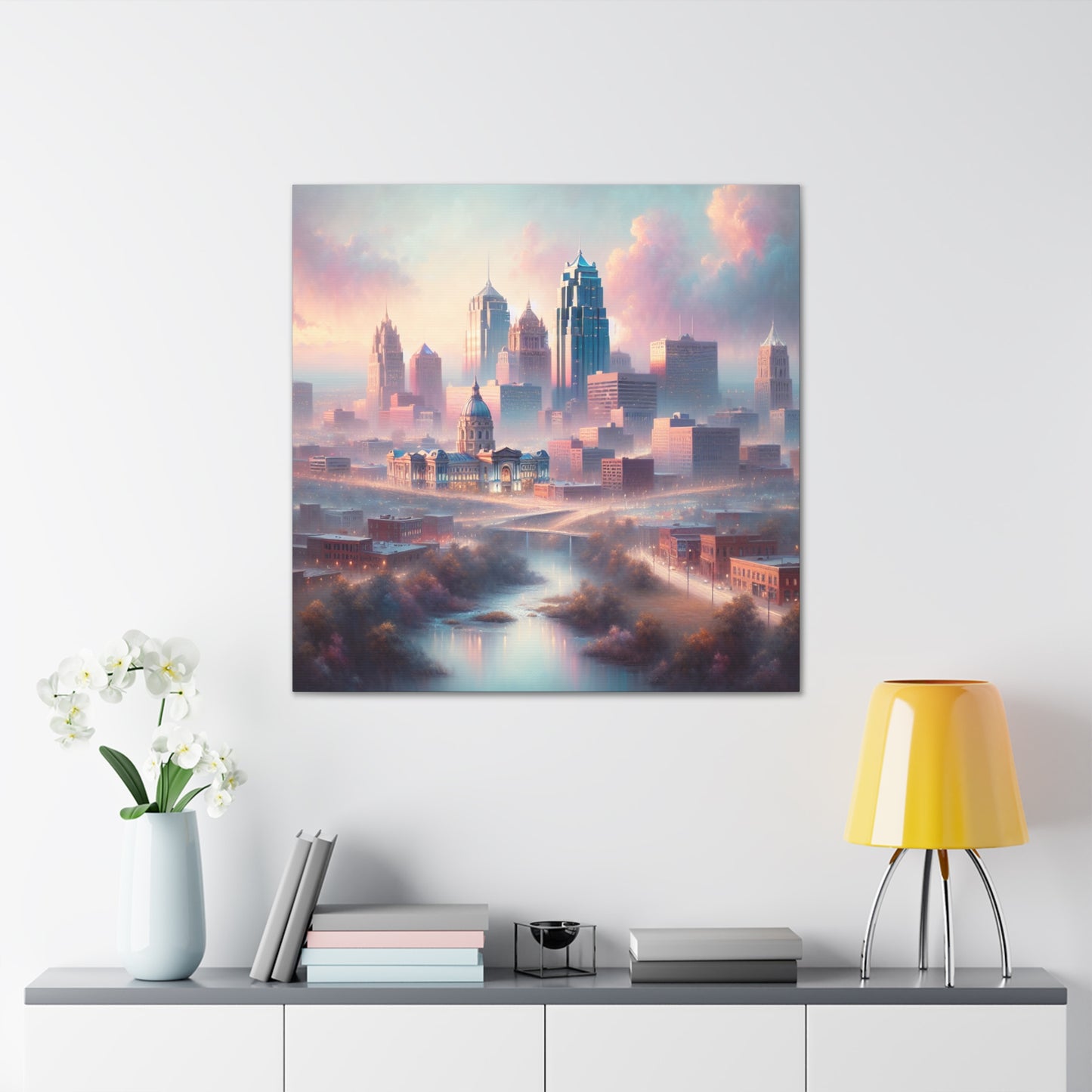 "Cityscape Kaleidoscope Dreams" - Canvas