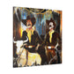 Saloon on Fire Painting - Canvas