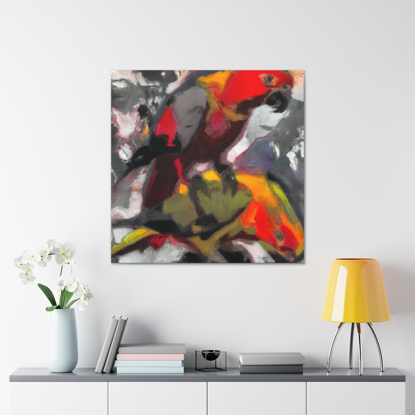 Cawing Conures Collage - Canvas