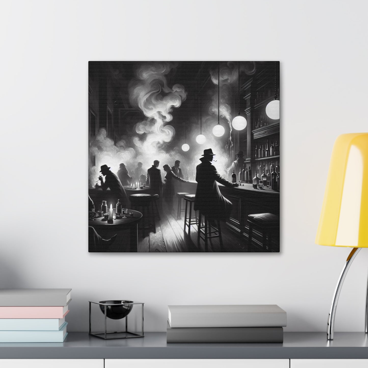 Misty Tavern Revelry - Canvas