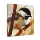 "Chickadee Avidly Dreaming" - Canvas