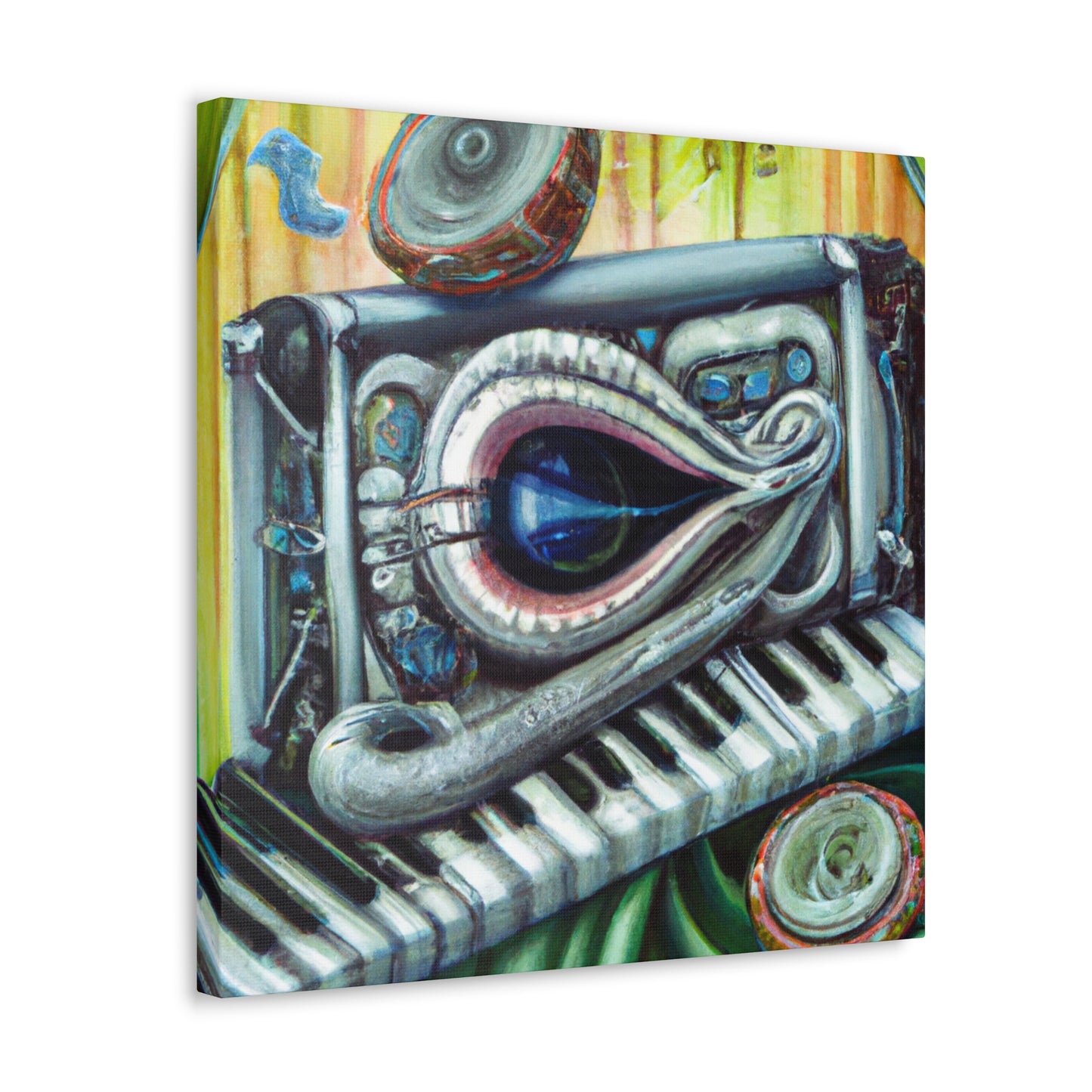 Harmonica in Darkness - Canvas