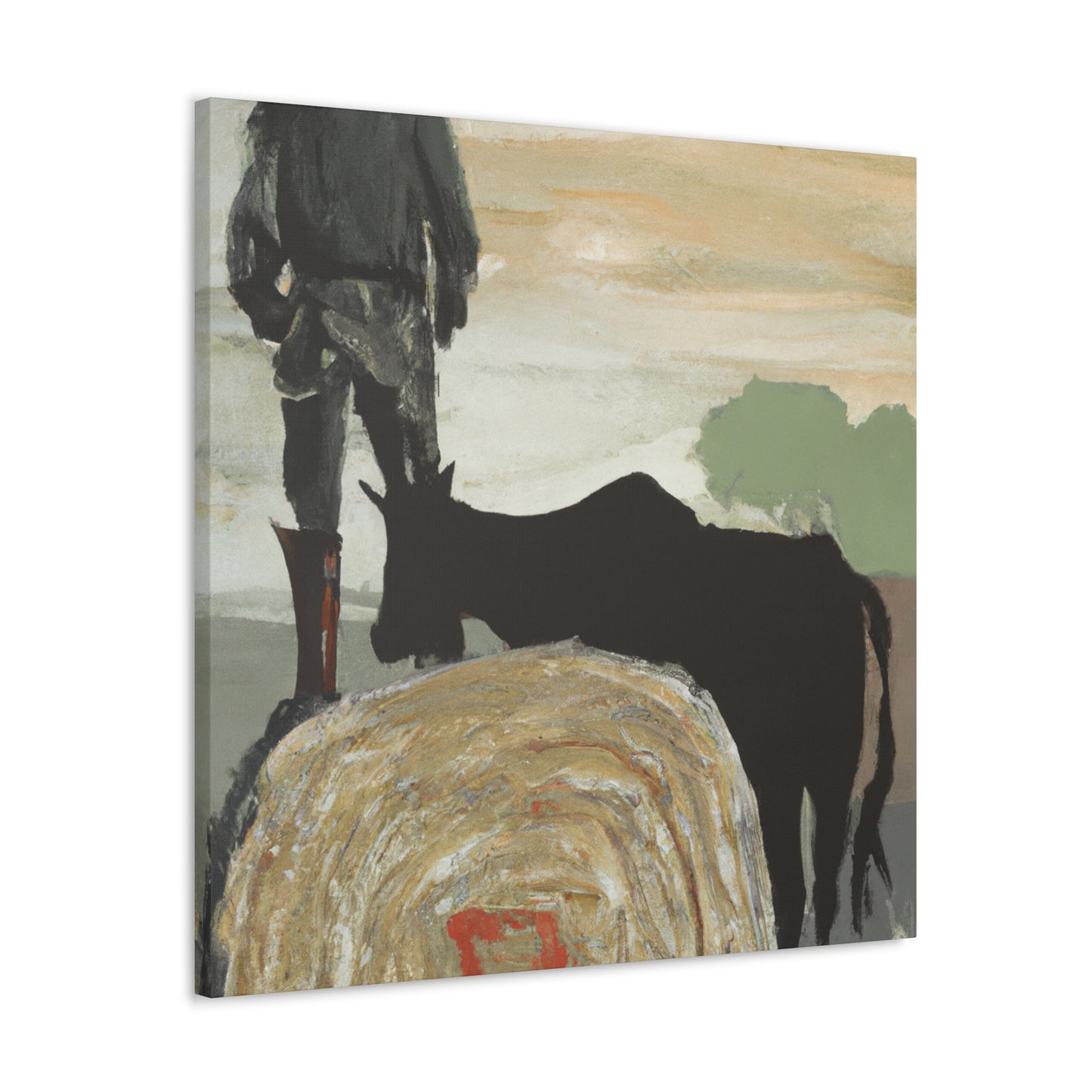 "Hay Bale Mosaic Dream" - Canvas