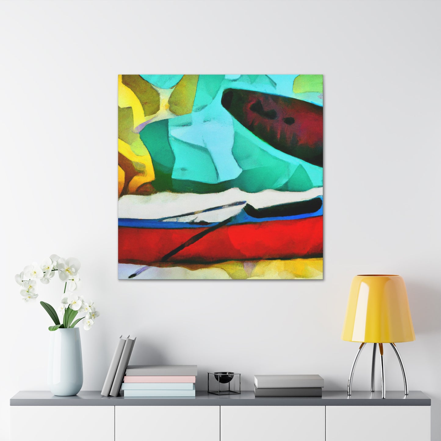 "Canoe on Blue Horizon" - Canvas