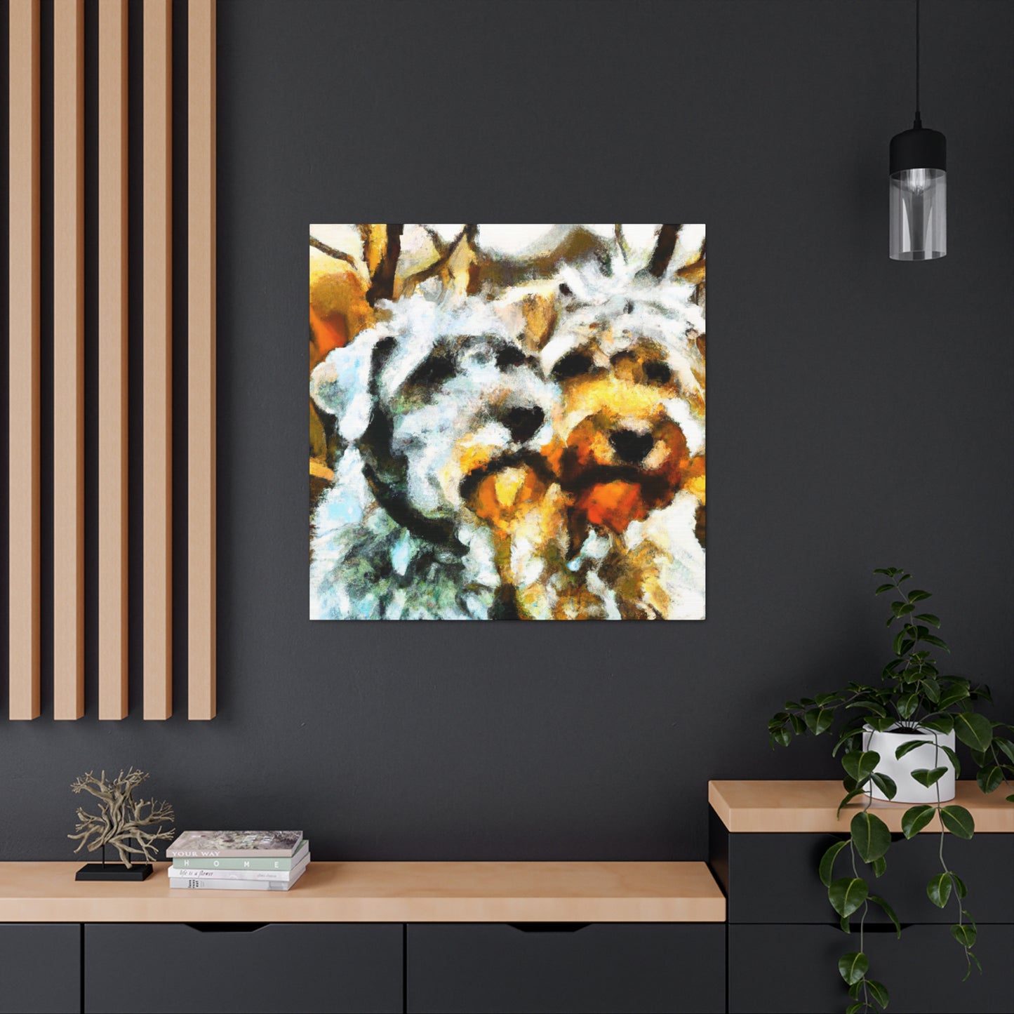 Spaniel in Autumn Leaves - Canvas