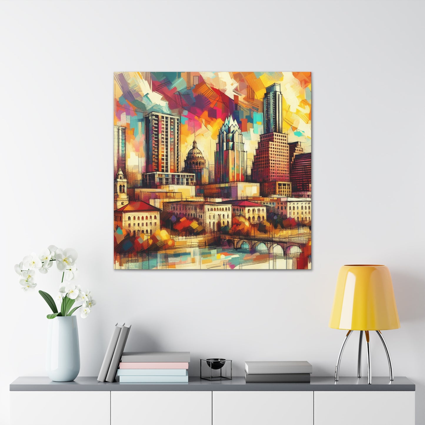 "Vibrant Austin Hues" - Canvas