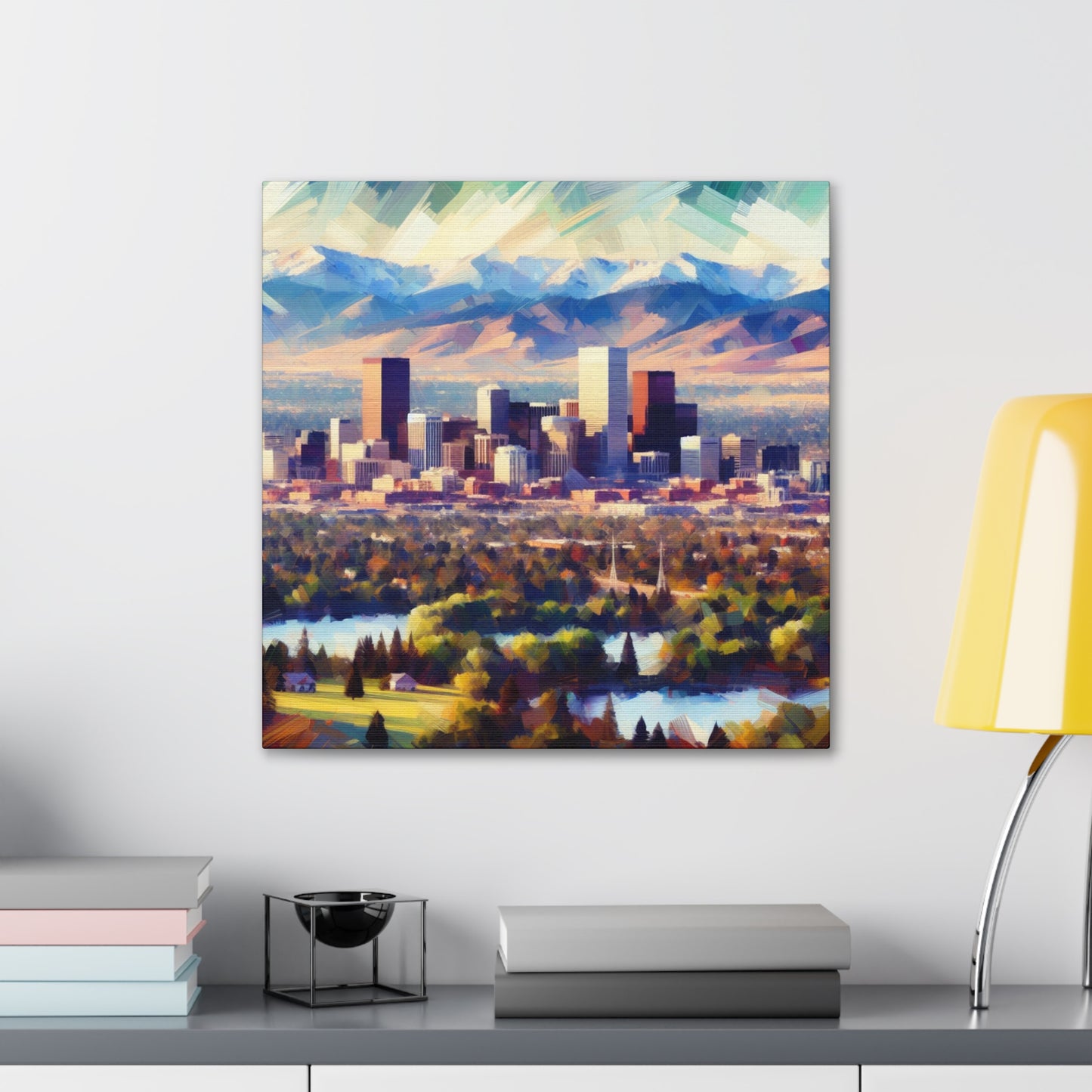 "Misty Urban Skyscrapers" - Canvas