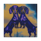 "Dachshunds in Bloom" - Canvas