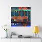 Bus in Blurple Colors - Canvas