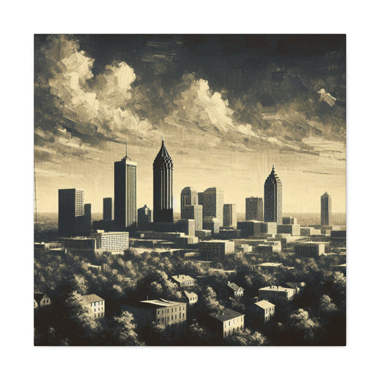 "Southern Serenade: Rustic Atlanta" - Canvas