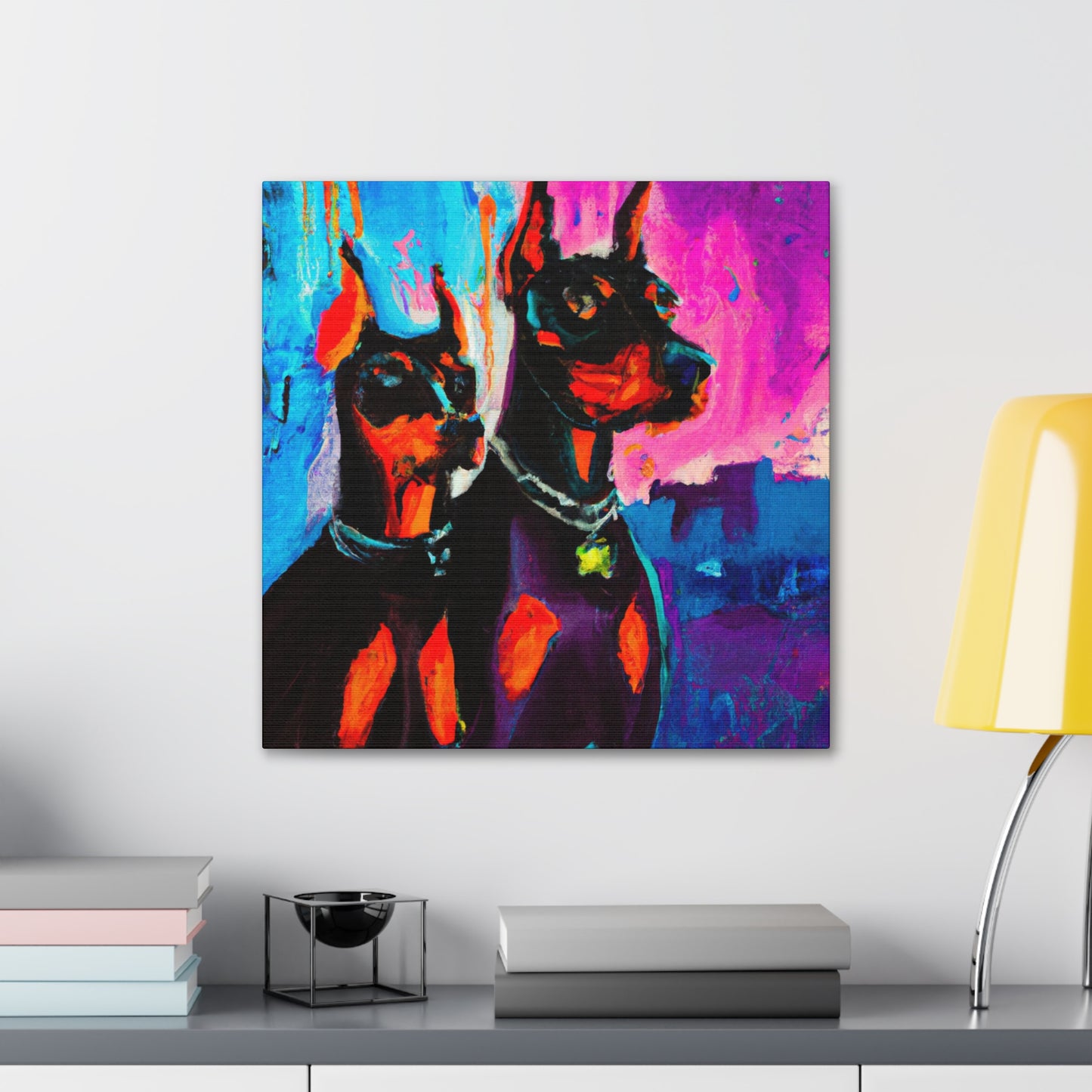 Rocking Doberman Art - Canvas