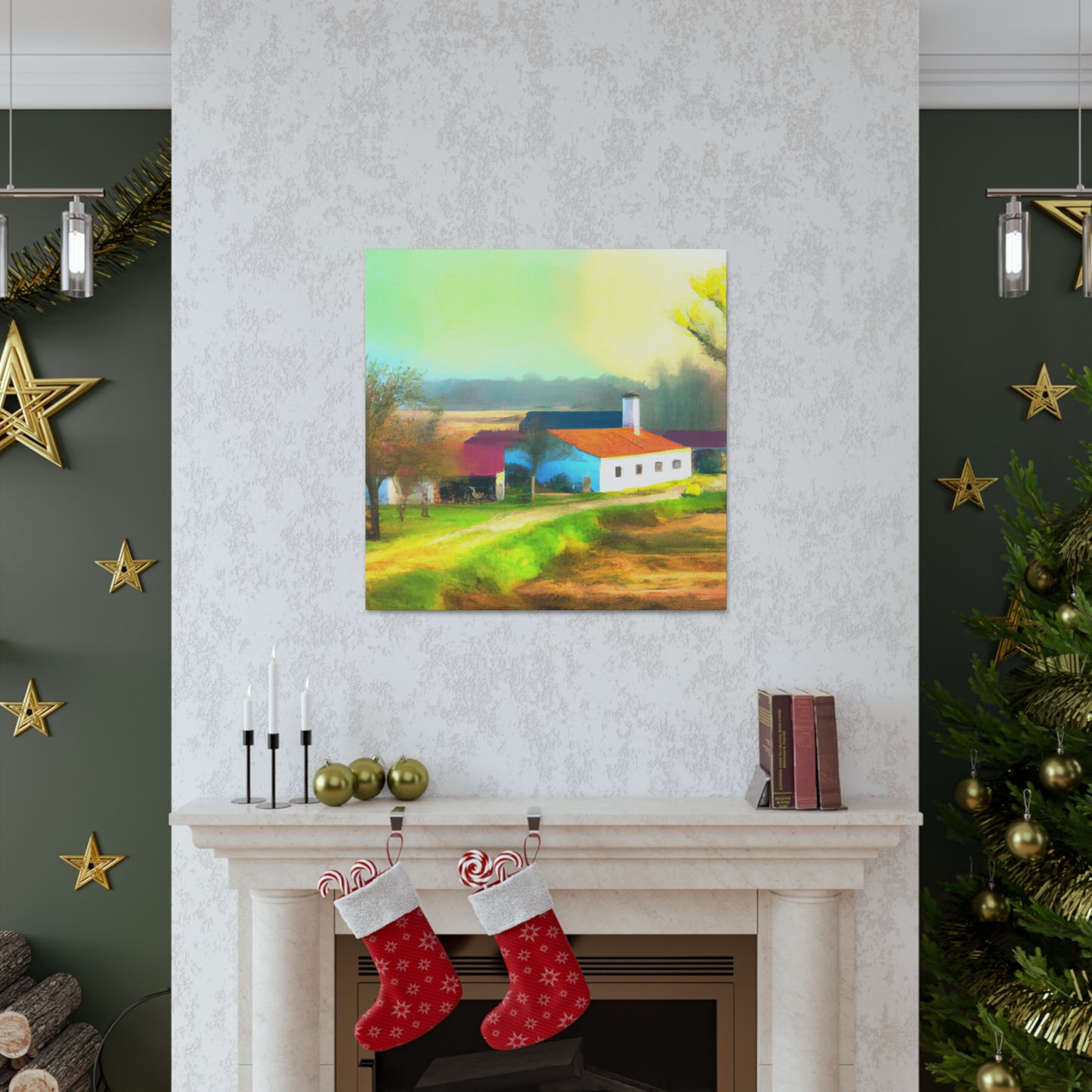 "Farmhouse of Seasons" - Canvas