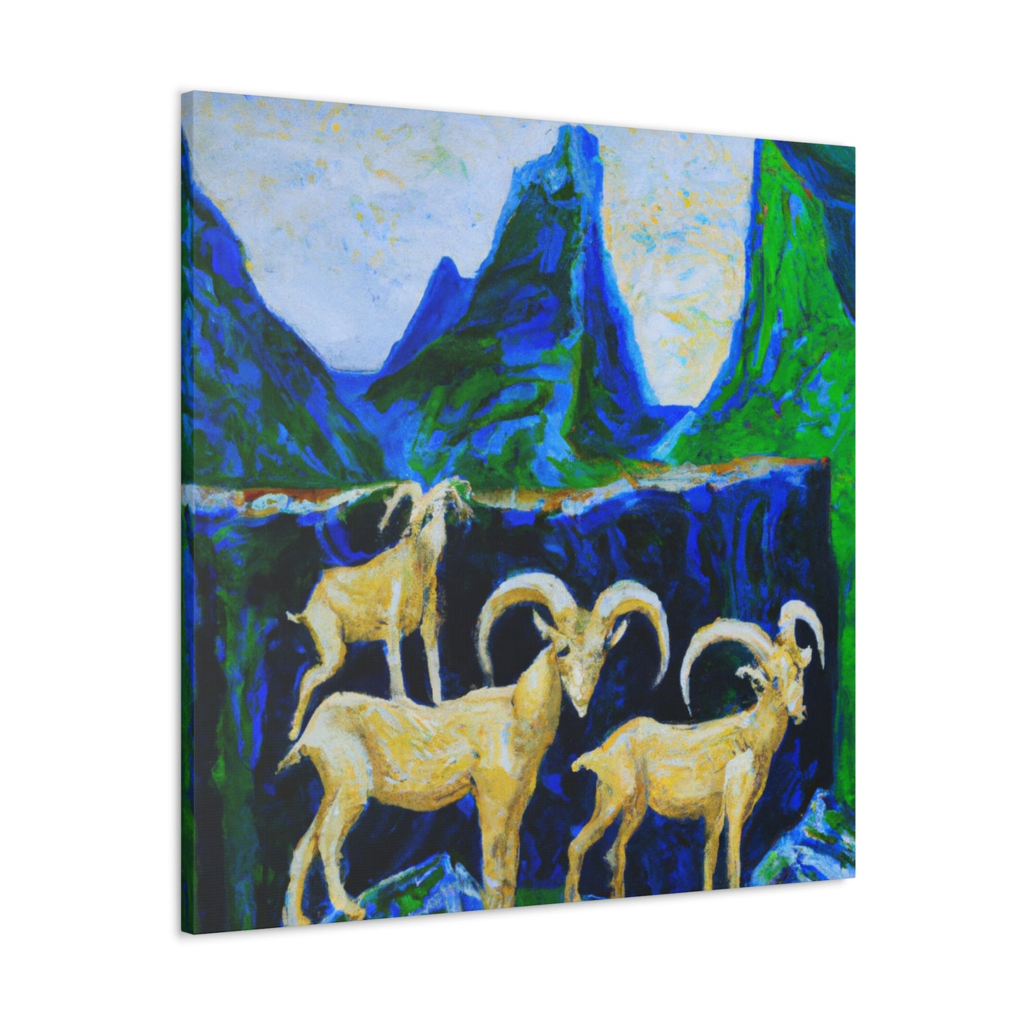 Mountain Goat Expressionism - Canvas