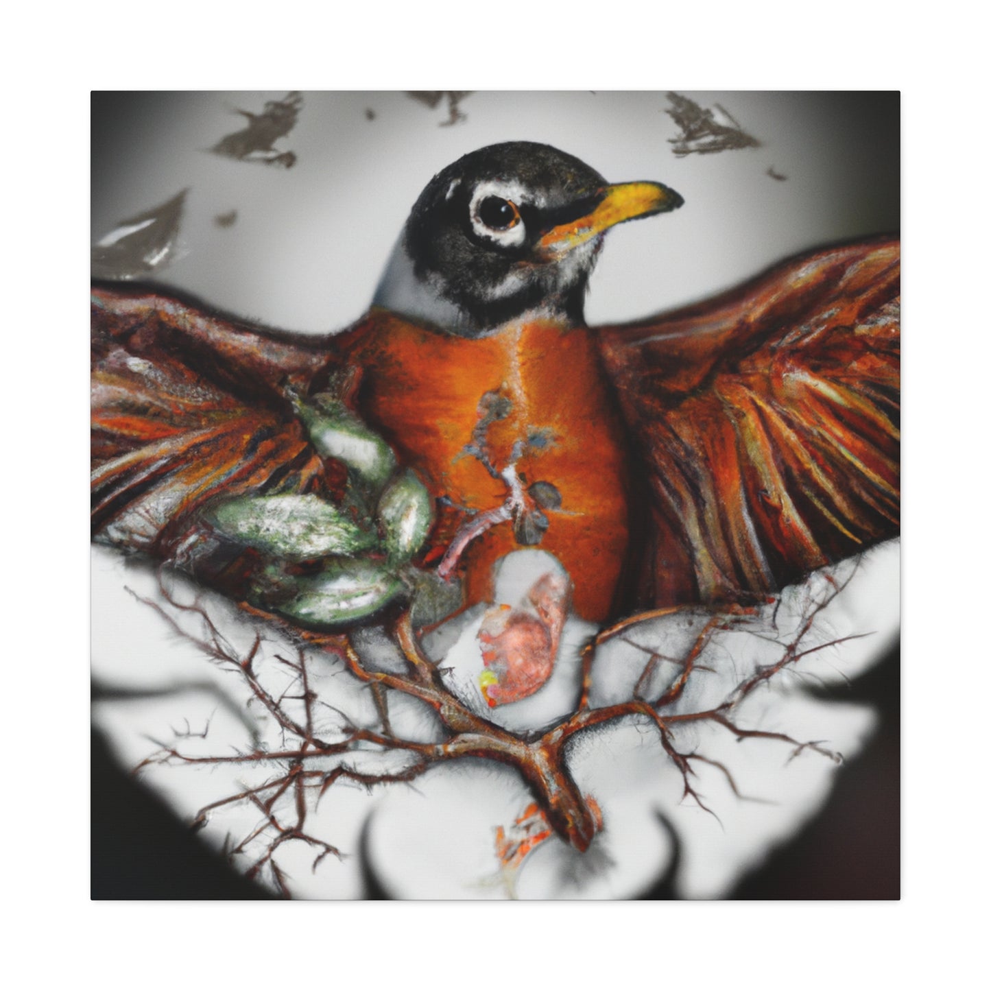 "American Robin Surrealism" - Canvas