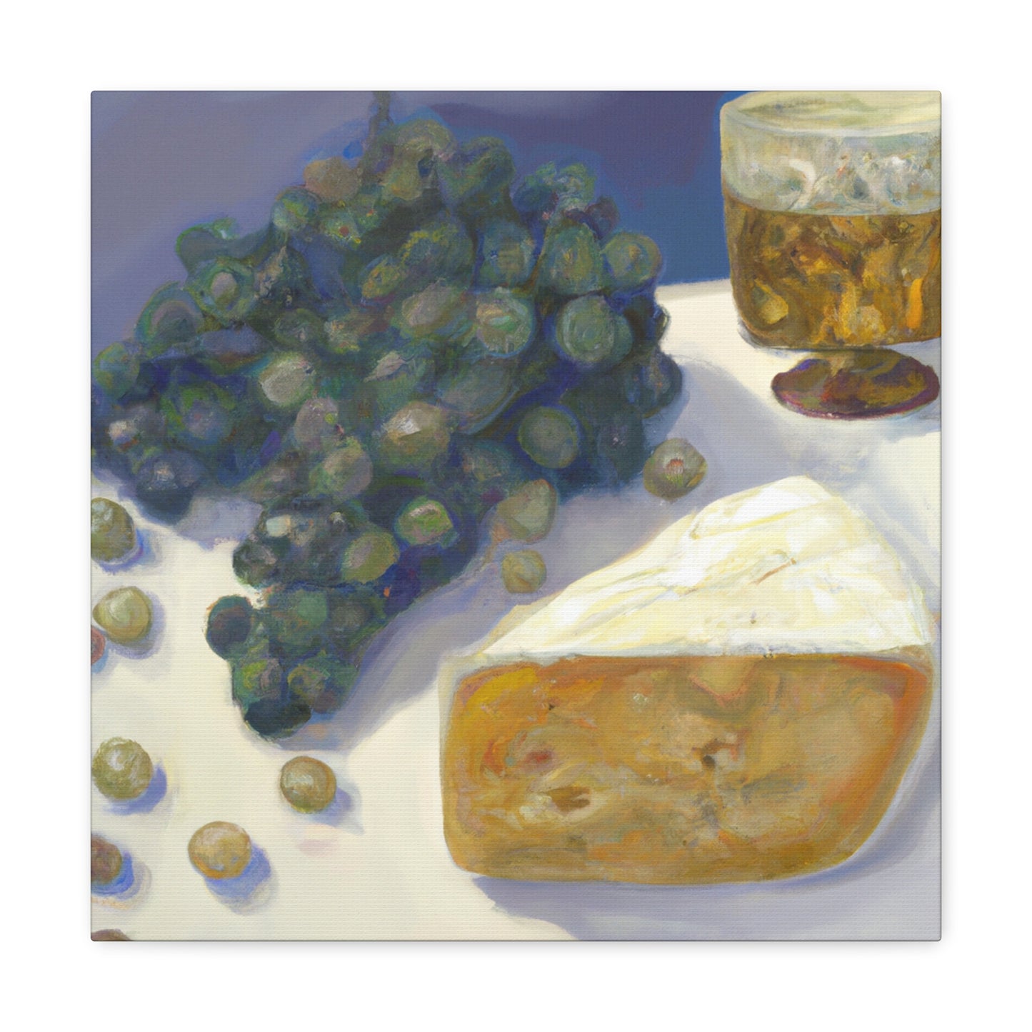 Cheese and Grapes Feast - Canvas