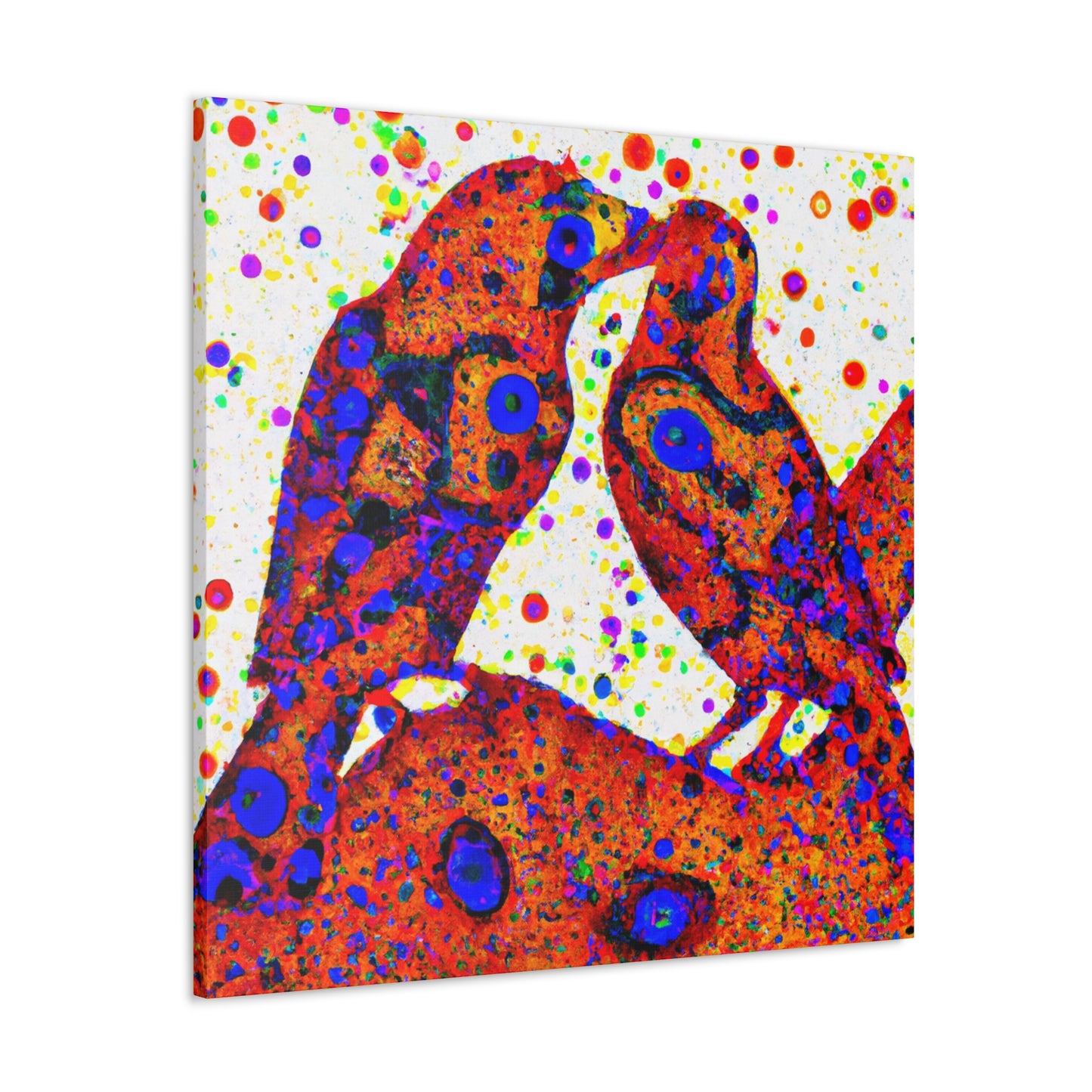 Lovebird Pointillisme - Canvas