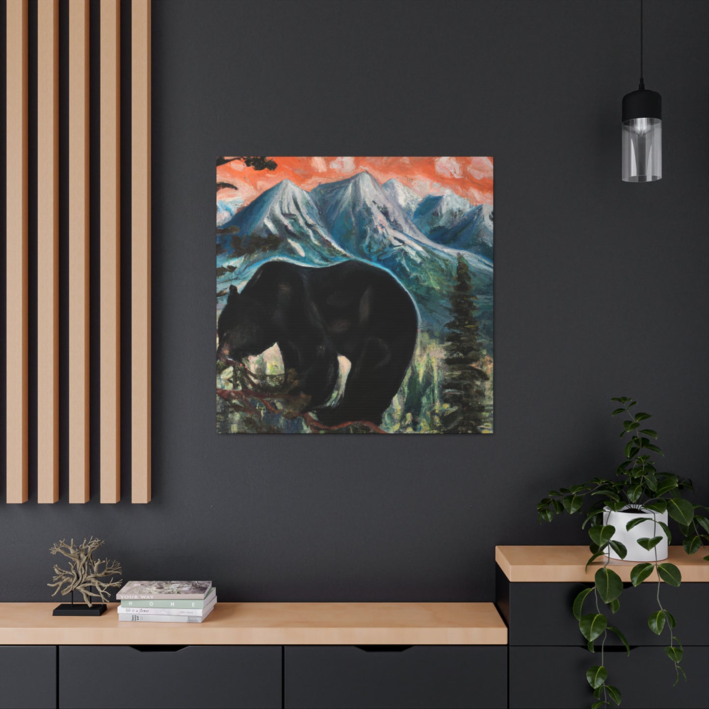 "Black Bear Unfathomable" - Canvas