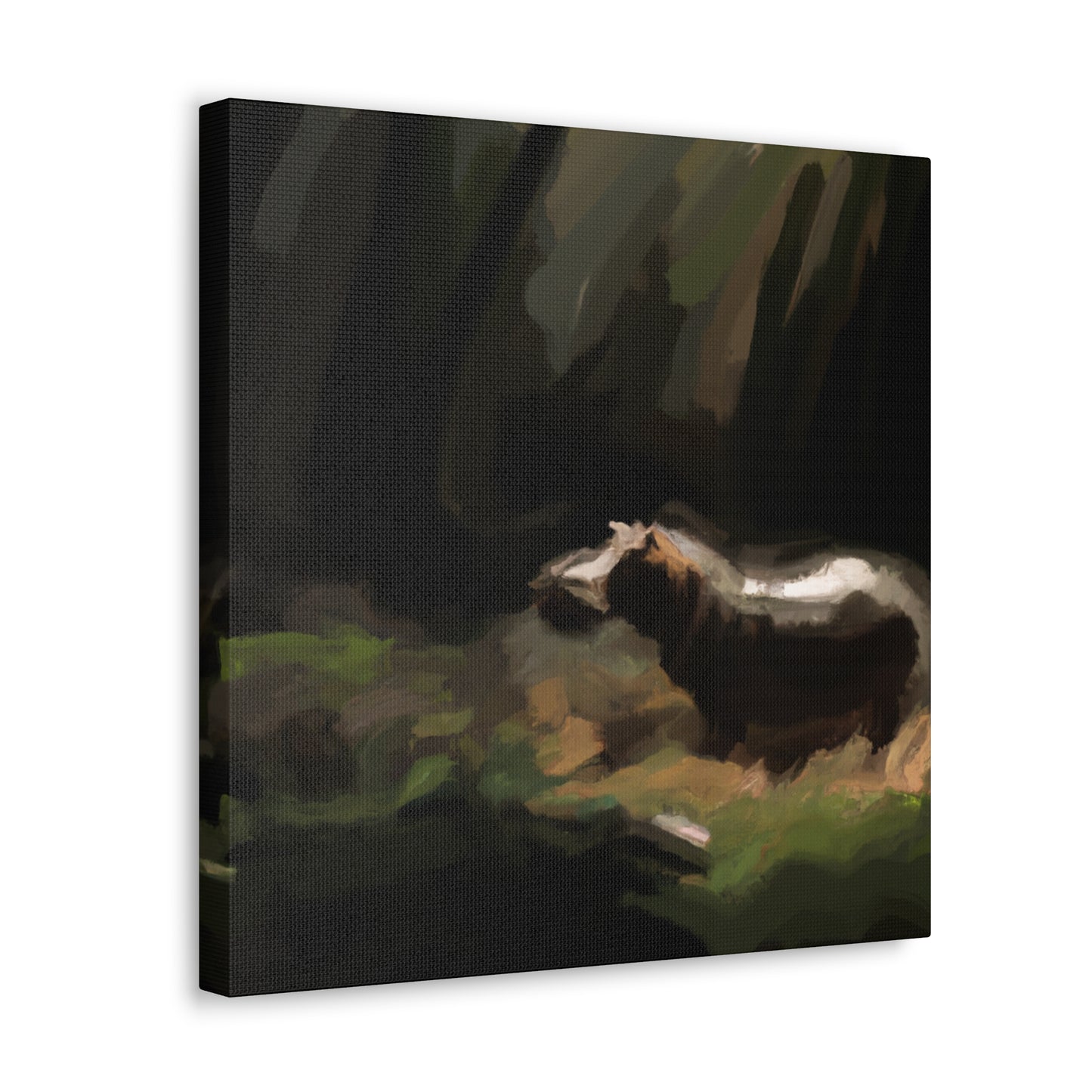 "Hippo in Impressionism" - Canvas