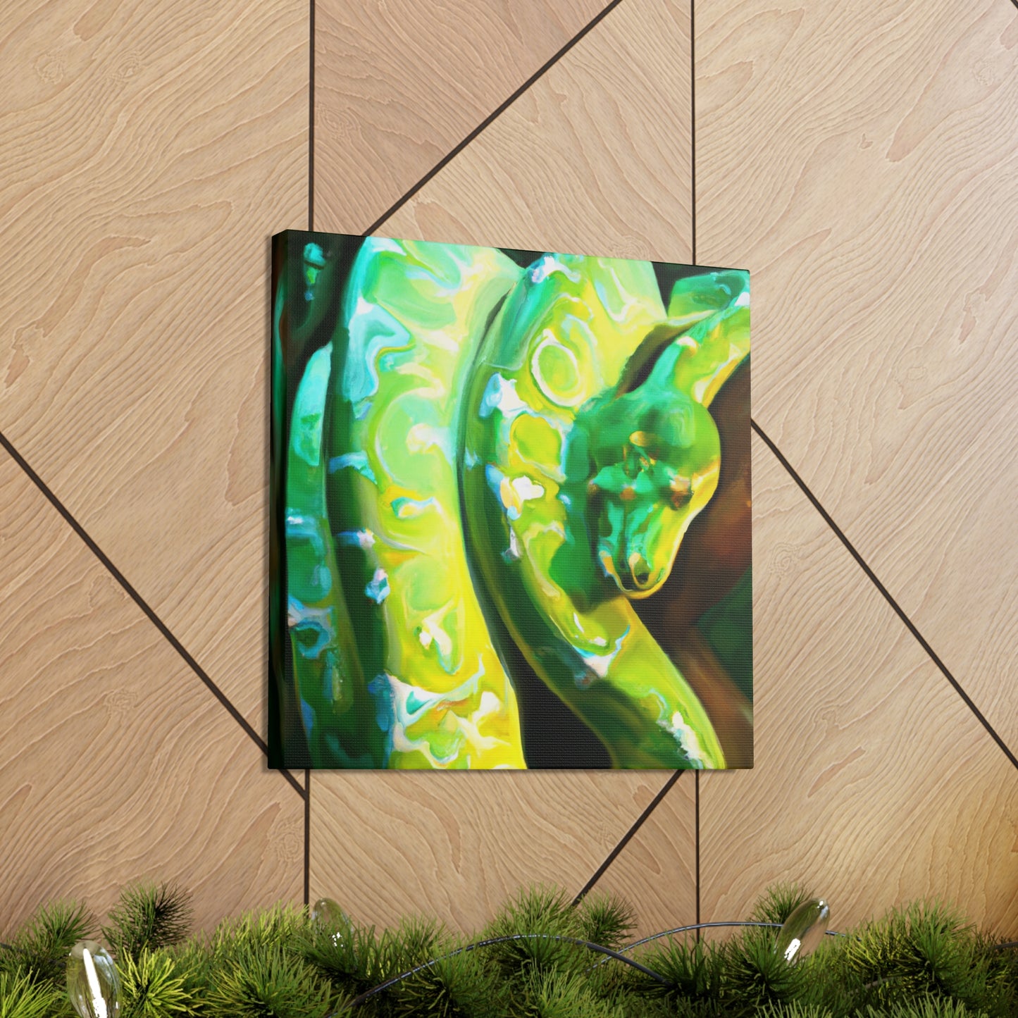 Green Tree Python Slither - Canvas