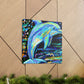 Dancing Dolphin Fauvism - Canvas