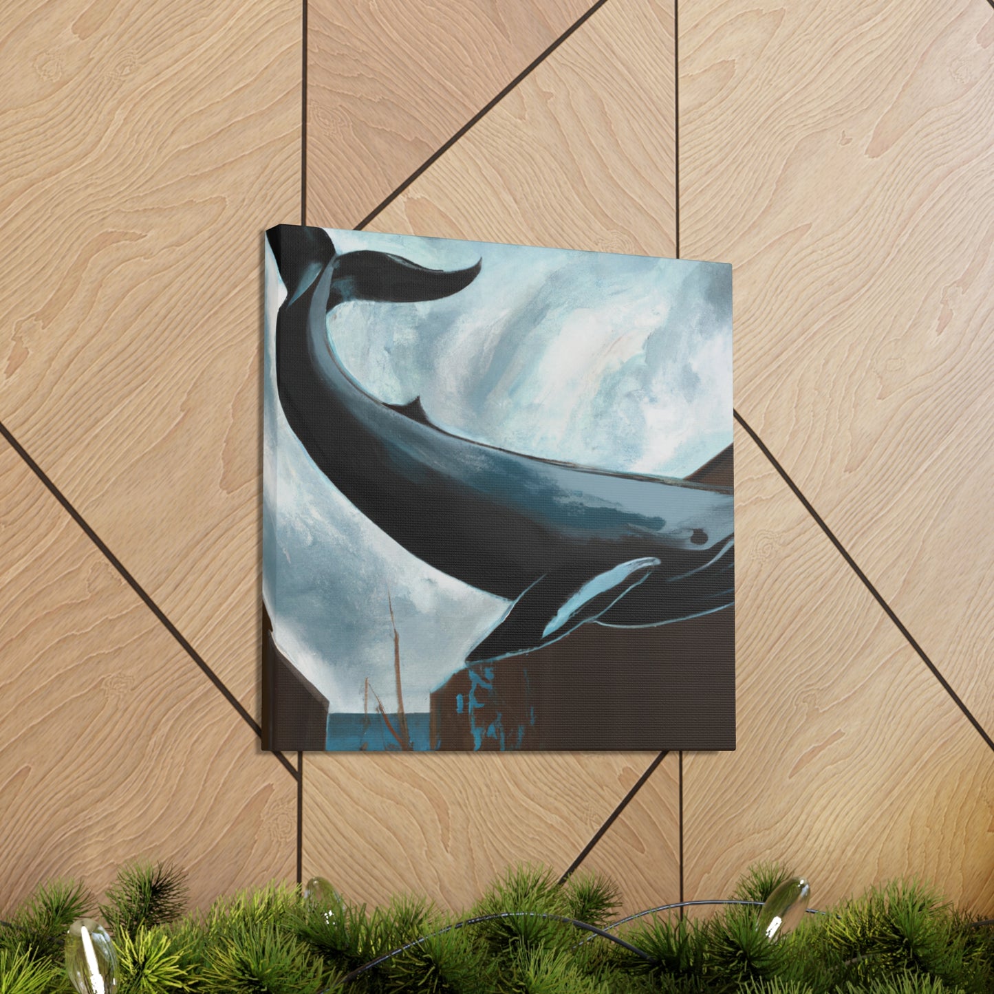 Whale in the Harbor - Canvas