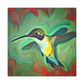 "Hummingbird in Sapphire Flight" - Canvas