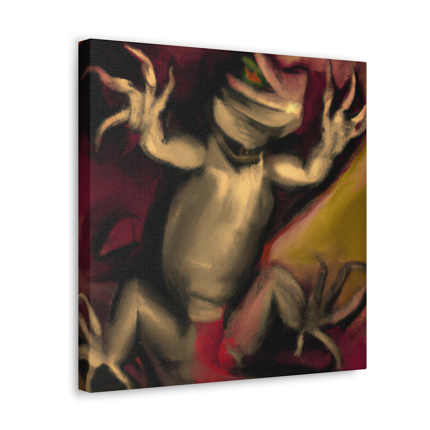 Lizard Under Moonlight. - Canvas