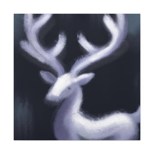 Reindeer Dusk Reflection - Canvas