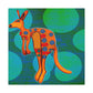 Kangaroo in Abstract - Canvas