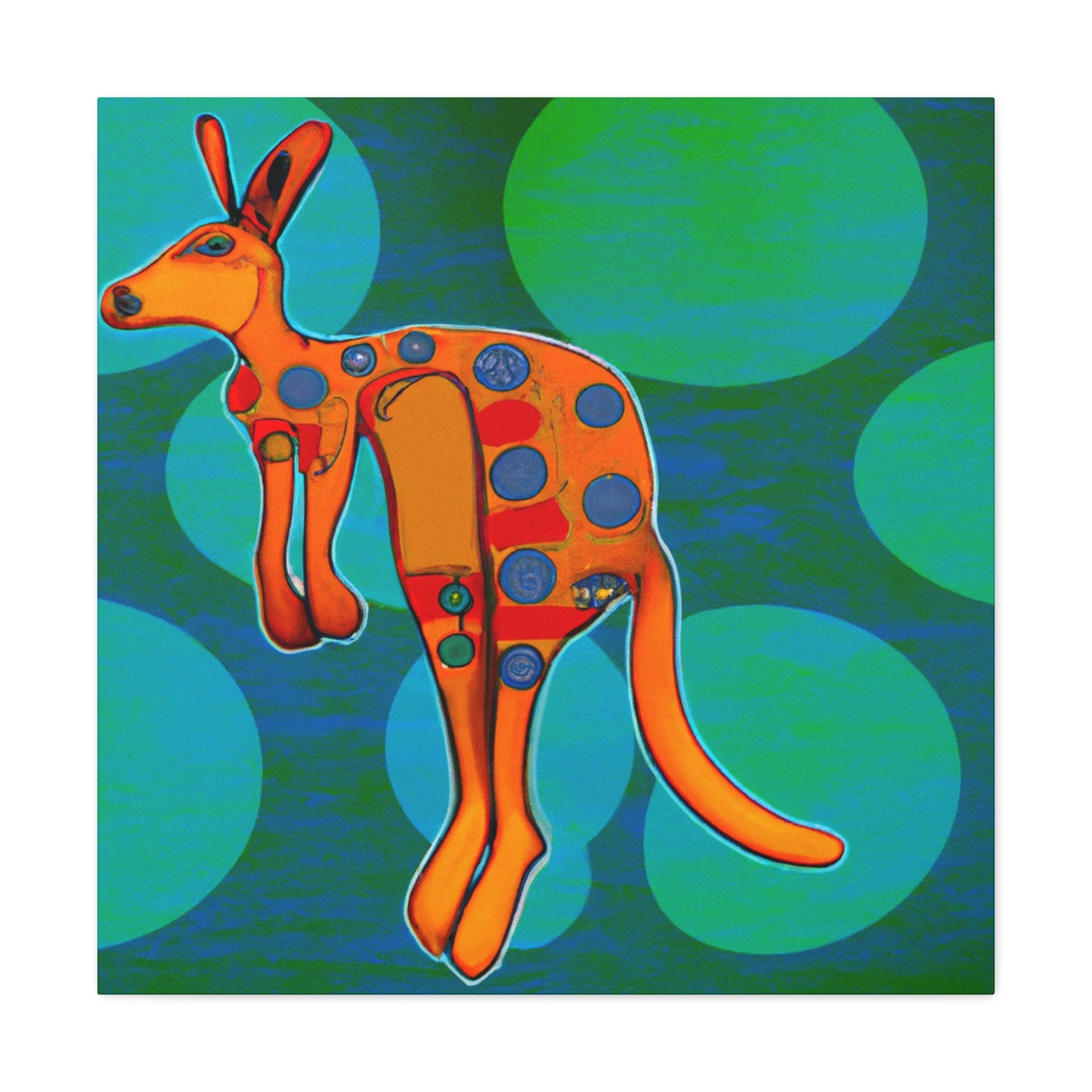 Kangaroo in Abstract - Canvas