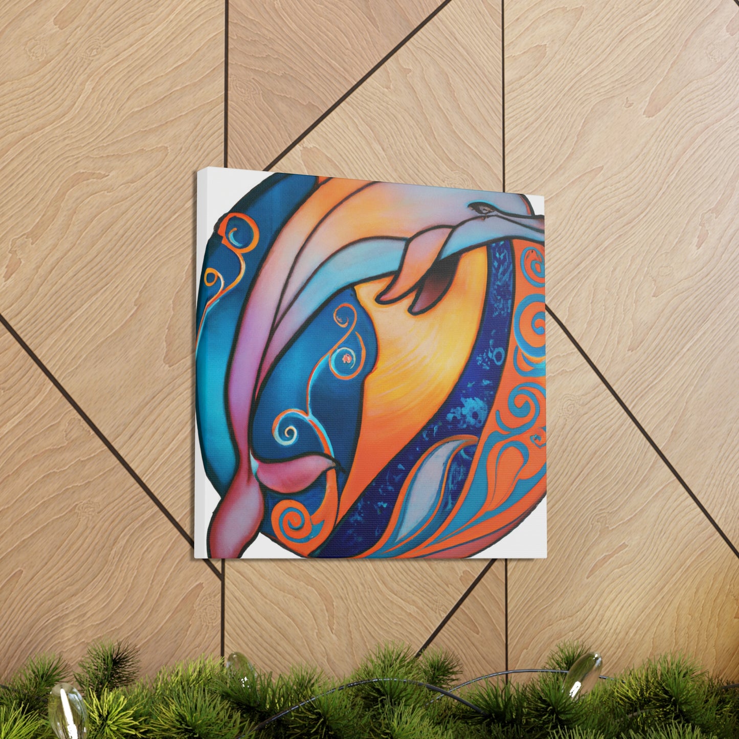 "Dancing Dolphin Splendor" - Canvas