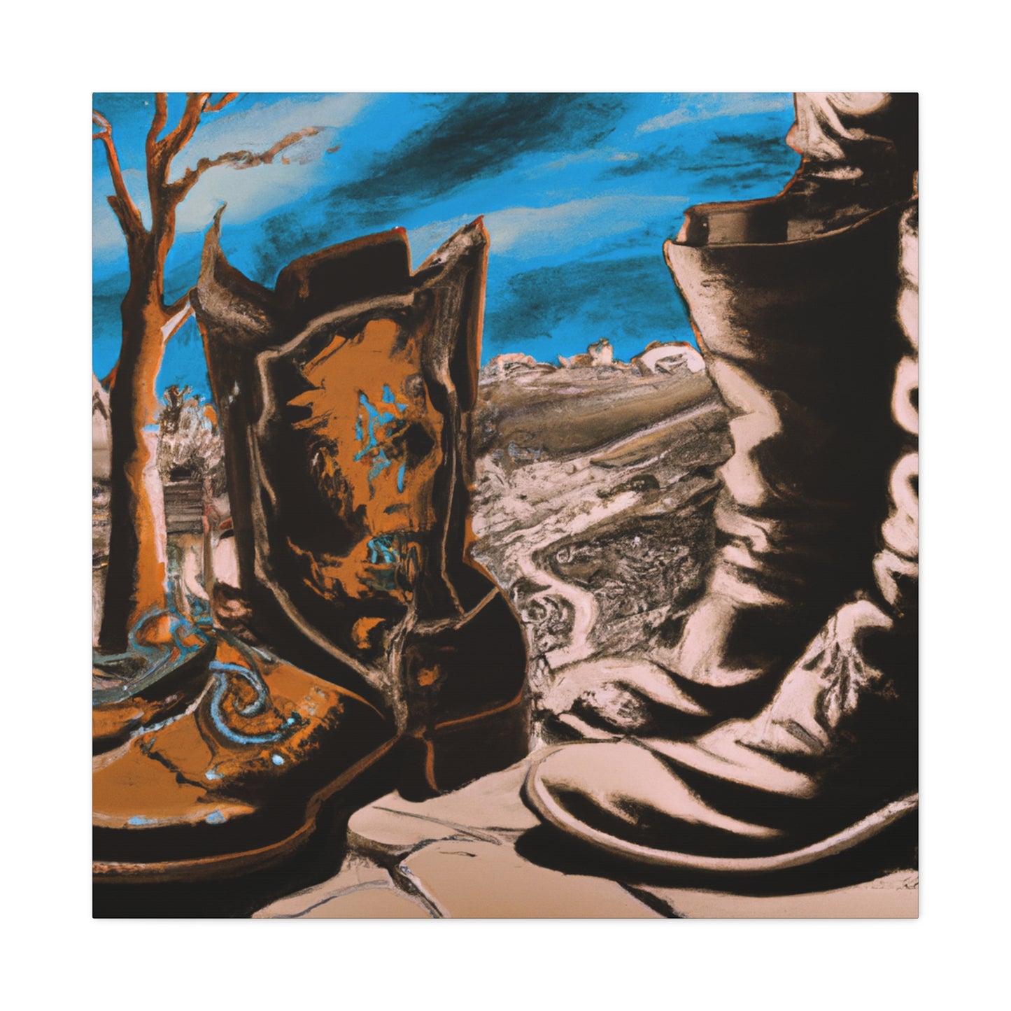 "Boots of Bygone Days" - Canvas