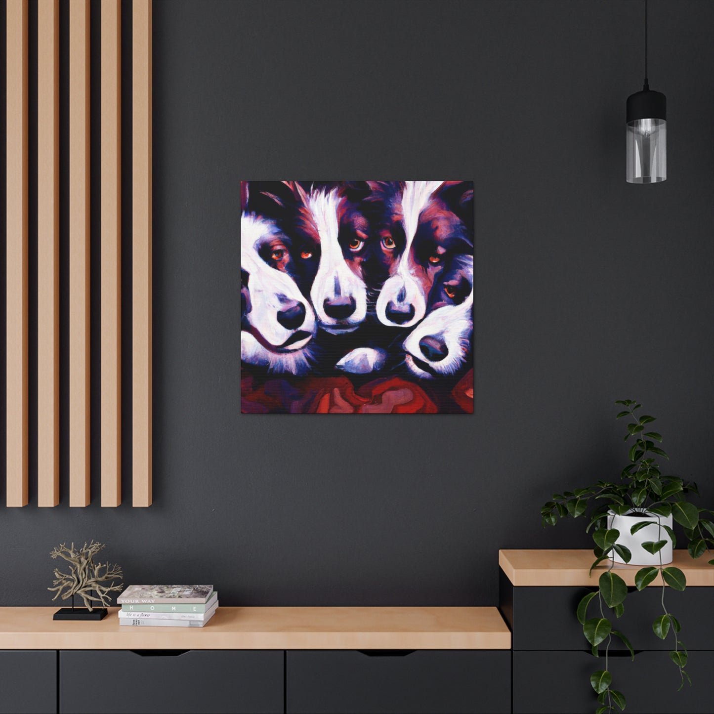 Border Collie Reflection - Canvas