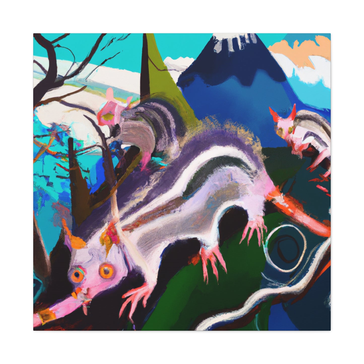 "Opossum Among Dreamscapes" - Canvas