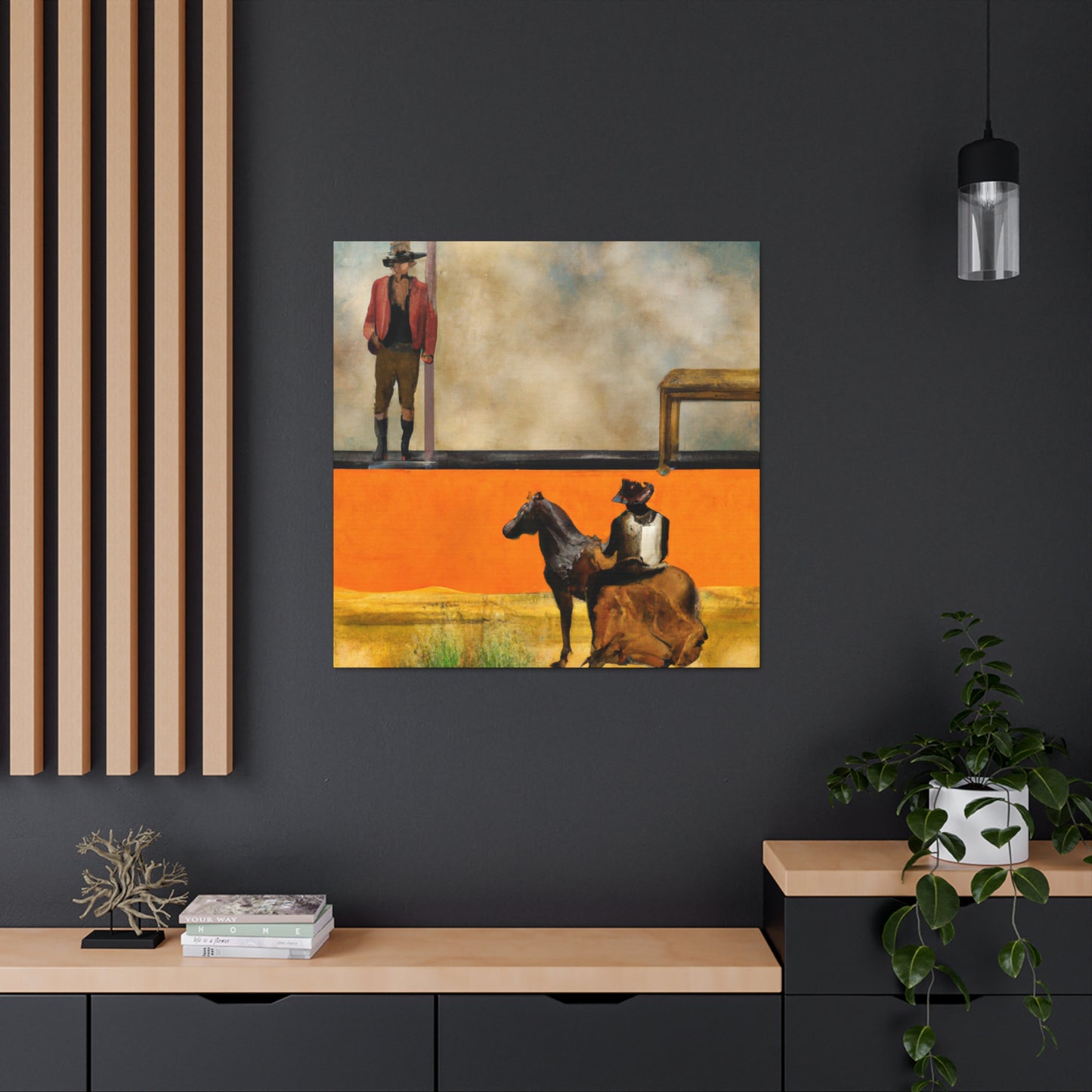 Cowboy on Fence Dream - Canvas