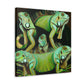 "Green Iguana Dreamscape" - Canvas