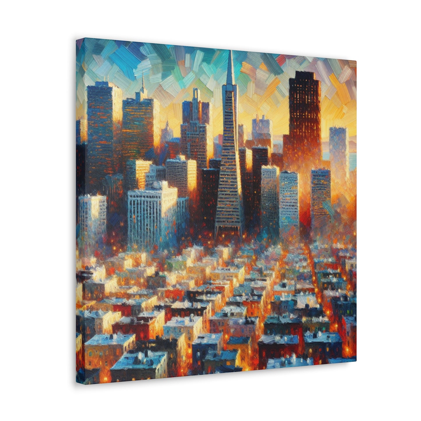 "Golden City Sunrise" - Canvas