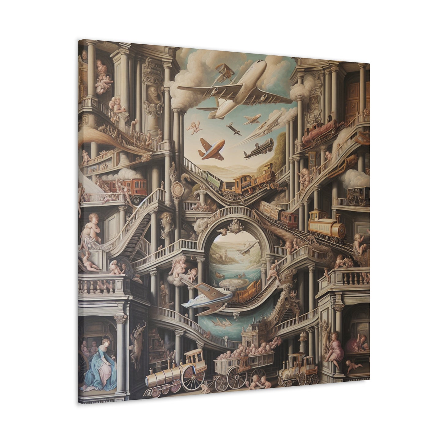 "Whimsical Transcendence: A Baroque Fusion" - Canvas