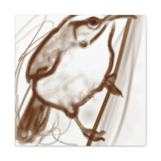 "Carolina Wren Reflection" - Canvas