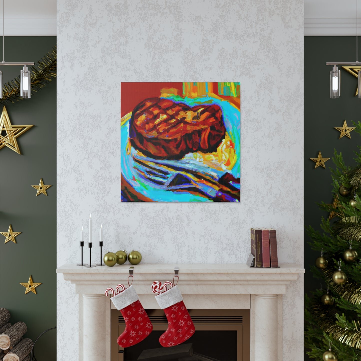 Grilled Steak Fauvism - Canvas