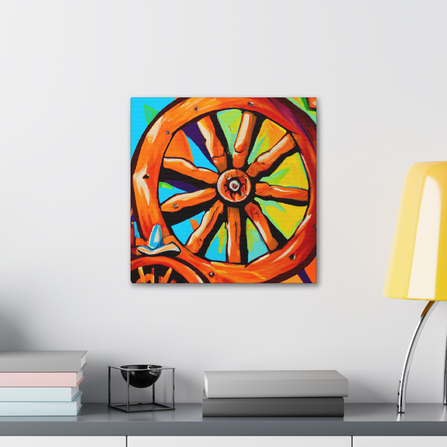 Wagon Wheel Art Deco - Canvas