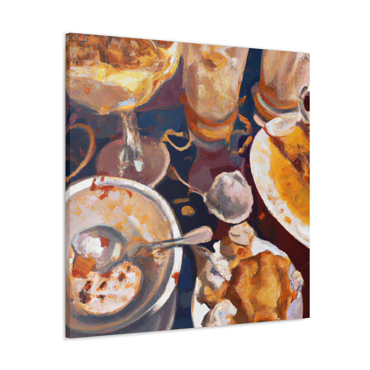 Family Dinner Scene - Canvas