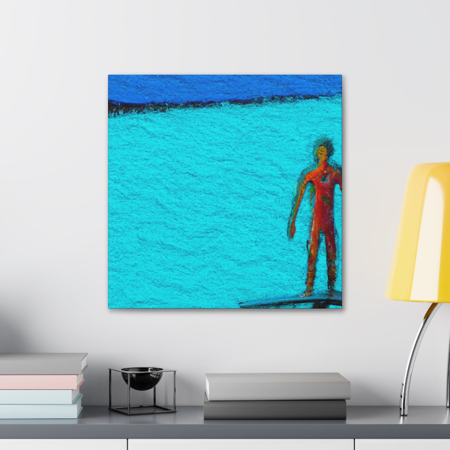 Surfing the Sunset Waves - Canvas