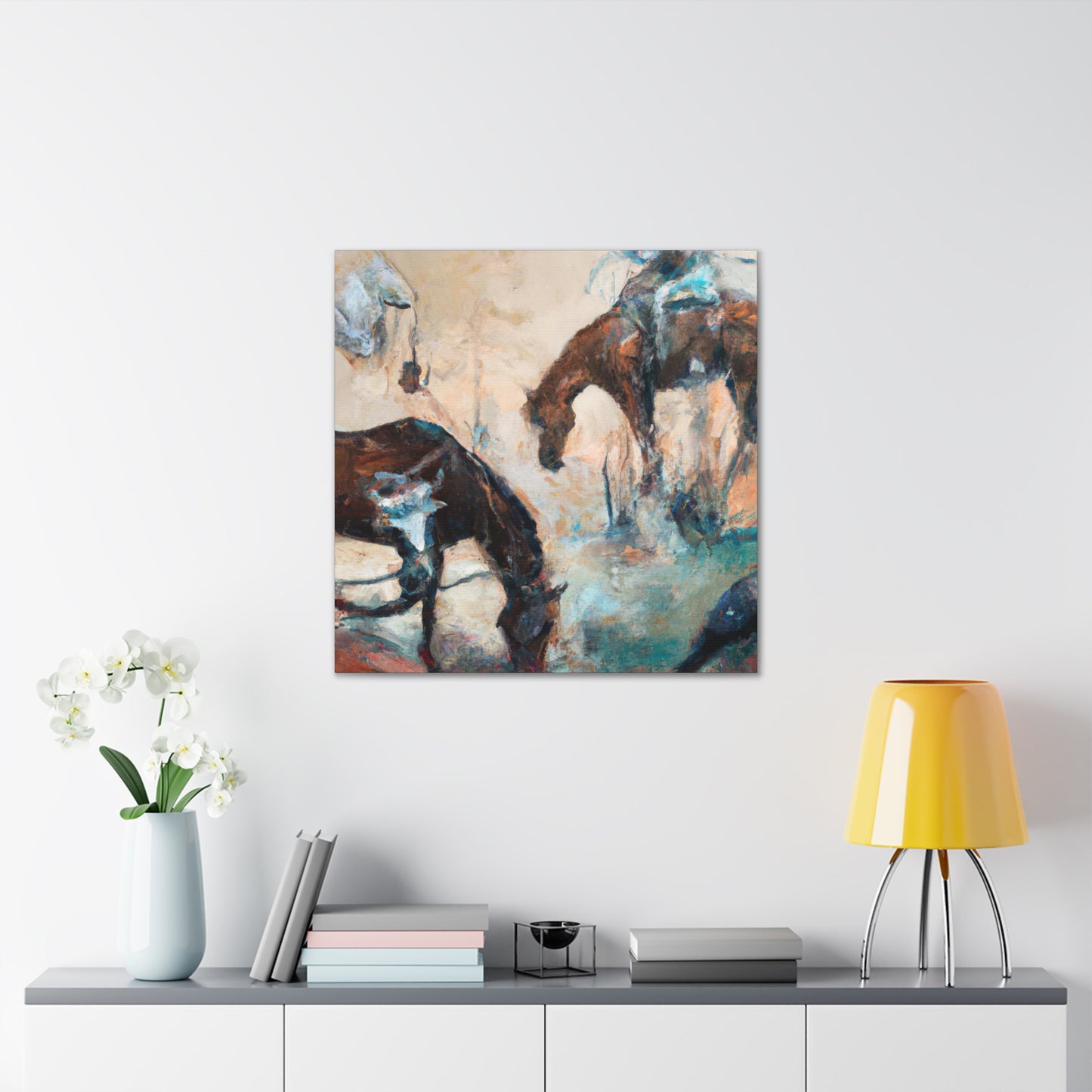 "Horses in Repose" - Canvas