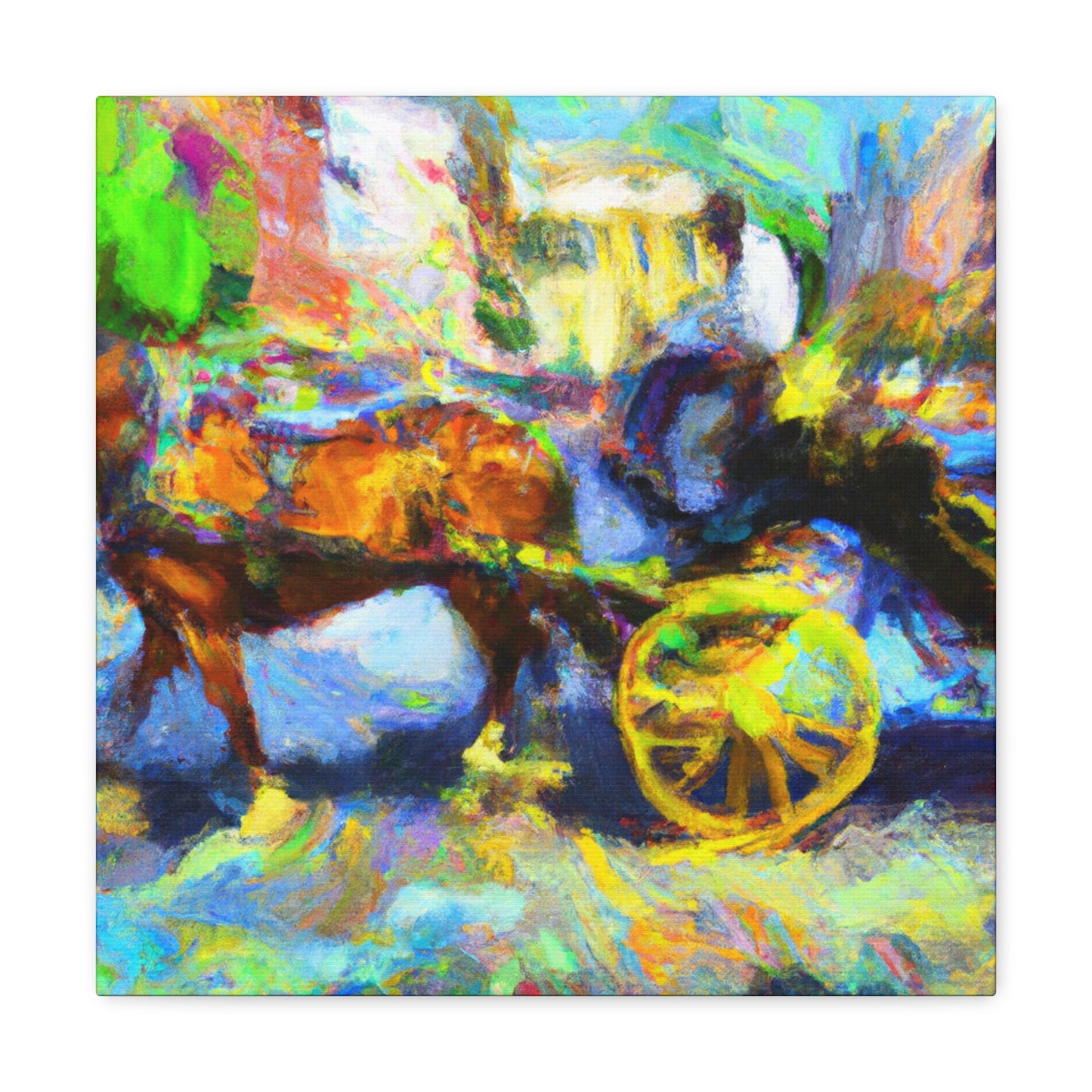 "A Joyful Carriage Ride" - Canvas