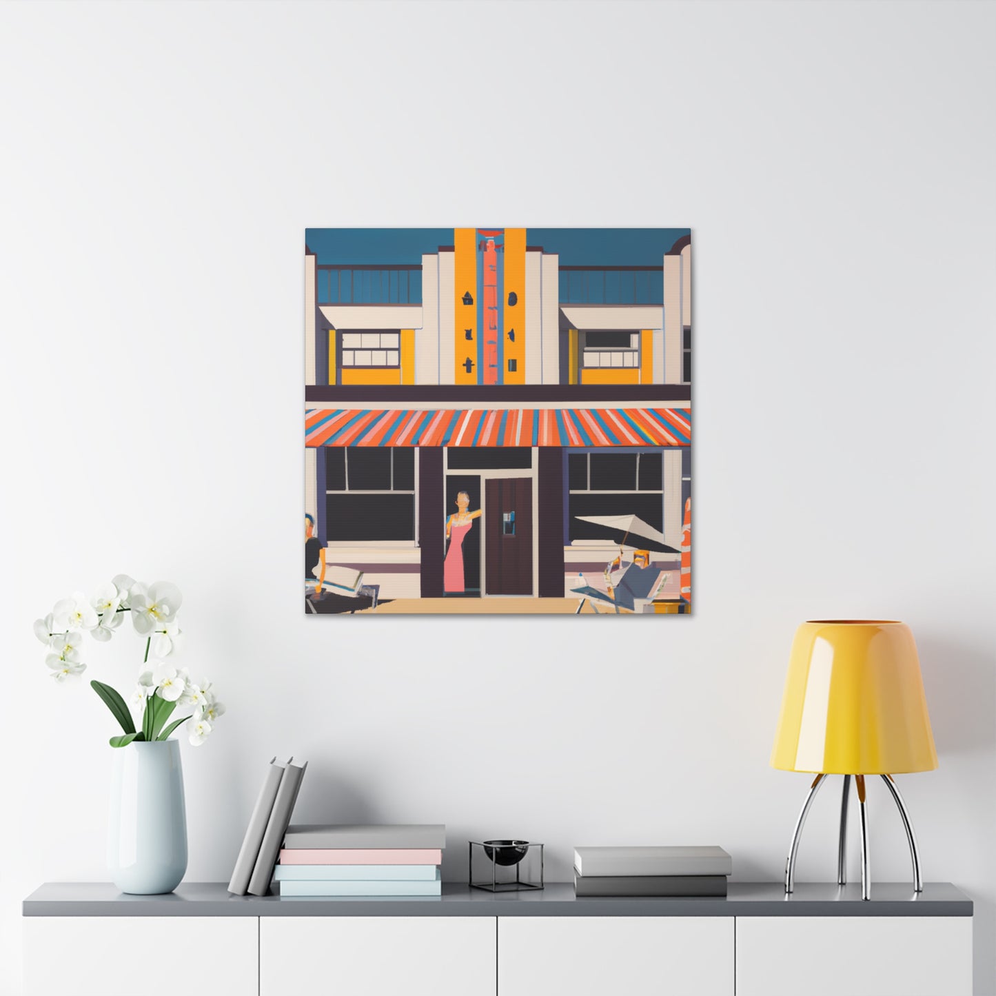 "Seaside Shops Splendor" - Canvas